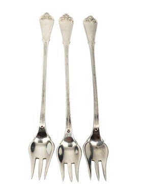 Tiffany & Co. Sterling Silver Cocktail Forks Set Of 3 #24493